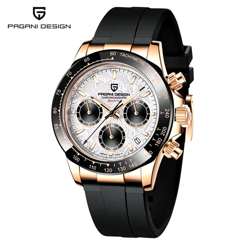 40Mm New V2  Men'S Quartz Watches Sapphire Retro Chronograph Stainless Steel Waterproof Watch Men Relogio Masculino