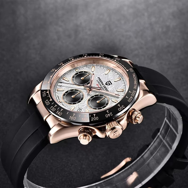 40Mm New V2  Men'S Quartz Watches Sapphire Retro Chronograph Stainless Steel Waterproof Watch Men Relogio Masculino
